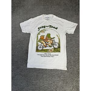 Frog And Toad Shirt Mens S White Frog And Toad Graphic Crew Neck Cotton